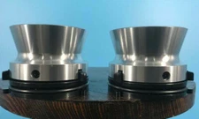 Burlington Recording Pro Silver 1/4" NAB Hub Adapters w/ Aluminum Trumpets(PAIR)