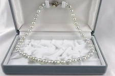 Baroque Japanese Akoya Pearl (8.2-8.8mm) Strand Necklace 18" Silver Clasp w/Case