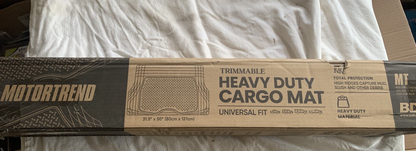 Motor Trend Heavy Duty Utility Cargo Liner Floor Mats for Car Truck SUV, Trim...