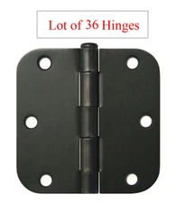 36 Oil Rubbed Bronze 3.5"X3.5" with 5/8 Radius Door Hinges Round Corner Interior