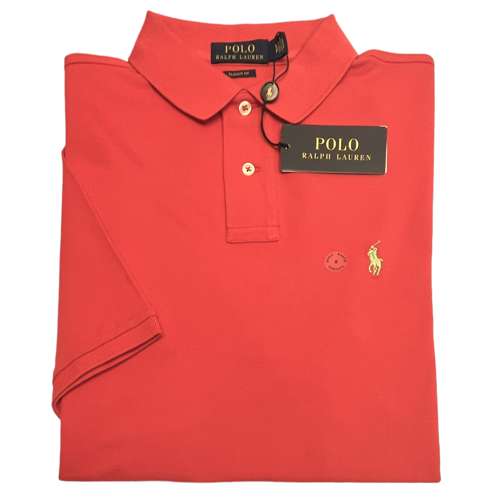 Polo Ralph Lauren Mens Short Sleeve Shirt Red 100% Cotton Mesh Classic Fit $95 thumbnail 3