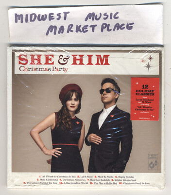 She & Him - Christmas Party - Brand New MINT Sealed CD - Zooey Deschanel  M Ward