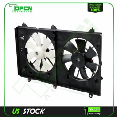 Denso Type Dual Cooling Fan Motor Assembly Replacement for 2003-2007 Honda Accord 2.4L 674-59790