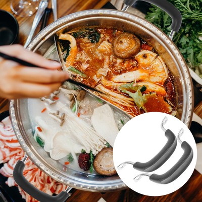  4 PCS Lid Handle Pot Grip Accessory Steel Lids Knobs Saucepan