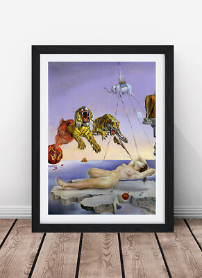 Salvador Dali Tiger gerahmter Druck Wandbild Bild A1 A2 A3 Format