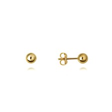 14K Yellow Gold Ball Stud Bead Earrings 5mm/7mm/9.5mm 