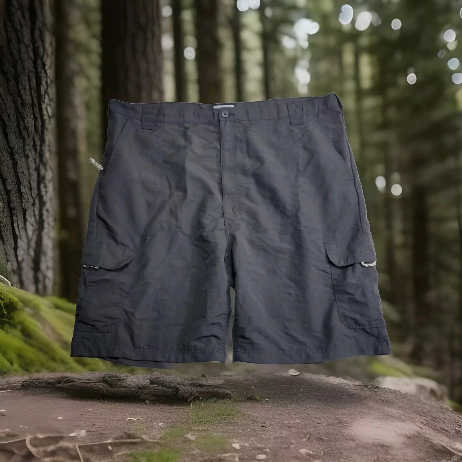 Wrangler Shorts Men's 46 Gray Cargo Hiking Shorts Lightweight Casual