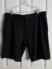 O'rageous Men Size 38 Heather Black Flat Front Bermuda Shorts
