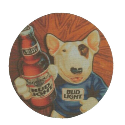 Bud Light Beer COASTER - Spuds Mackenzie - Bull Terrier