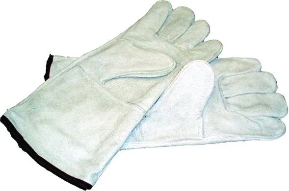 Long Cuff Leather Safety Gloves Boat Marine Construction Shrink