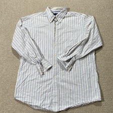 Tommy Hilfiger Dress Shirt Mens Large Short 16.5 Multicoloured Striped Formal