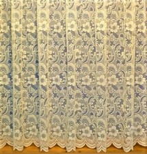 Net Curtains Amazing Choice of Designs slot top 36" Drop White Sold by the Metre