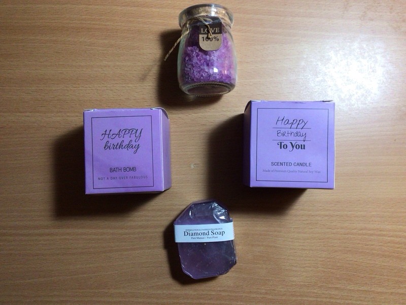 Luxurious Bath Items- Soap, Bath Bomb, Scented Candle, Mineral Bath Salt