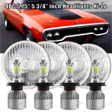 4pcs 5.75 Round Headlights Hilo Beam For Plymouth Road Runner 1968-1974 4pcs 5.75 Round Headlights Hilo Beam For Plymouth Road Runner 1968-1974