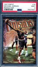 1997 FINEST REFRACTOR #39 MICHAEL JORDAN BULLS HOF PSA 9 LOW POP (45)
