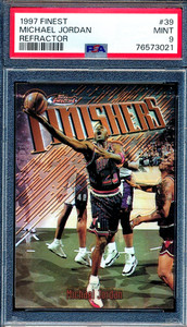 1997 FINEST REFRACTOR #39 MICHAEL JORDAN BULLS HOF PSA 9 LOW POP (45)