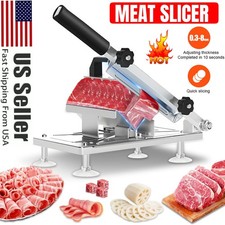 Stainless Steel Manual Meat Slicer Slicing Machine Frozen Meat Beef Bones Cutter