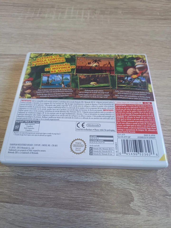Donkey Kong Country Returns 3D NINTENDO 3DS pal españa completo, foto 2 de 4