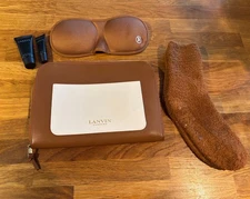 Turkish Airlines Lanvin Business Class Amenity Bag Tan 2025 