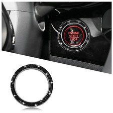 Car Bling Crystal Rhinestone Engine Start Decoration Ring, Sparkling Push Sta...
