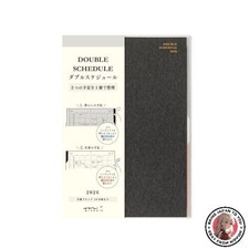 NEW Midori Double Schedule Planner 2026 B6 Monthly Black 22381006 Starting