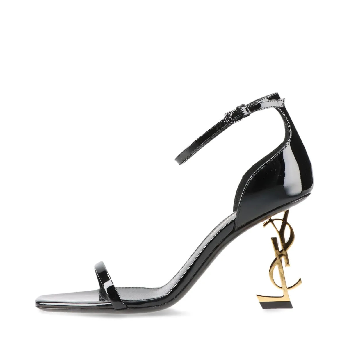 Saint Laurent Paris sandali pelle verniciata oppio 35 1 2 donna nero 557679 borsa