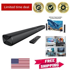 Versatile 2-in-1 Soundbar: 80W Power and Bluetooth Connectivity for All Devices