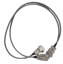 New Amphenol Y-Style DB9 Splitter, 2 Male x 1 Female, on Alpha Wire 3203, 2'
