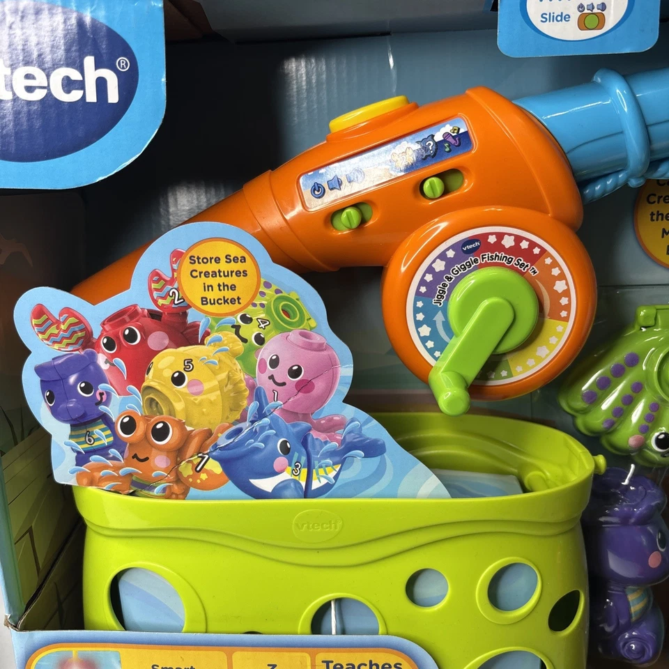 VTech Jiggle & Giggle Fishing Set Brand new Smart Fishing Pole 2 To 5 Years  T2 - Image 3 of 4