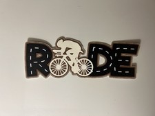 Ride Bicycling or Bike Riding Scrapbook Title Die Cut Paper Pieced
