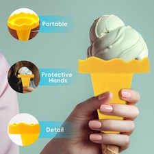 Food-Safe Easy-To-Clean Heat-Resistant Cold-Resistant 2PCS Ice Cream Cone Holder