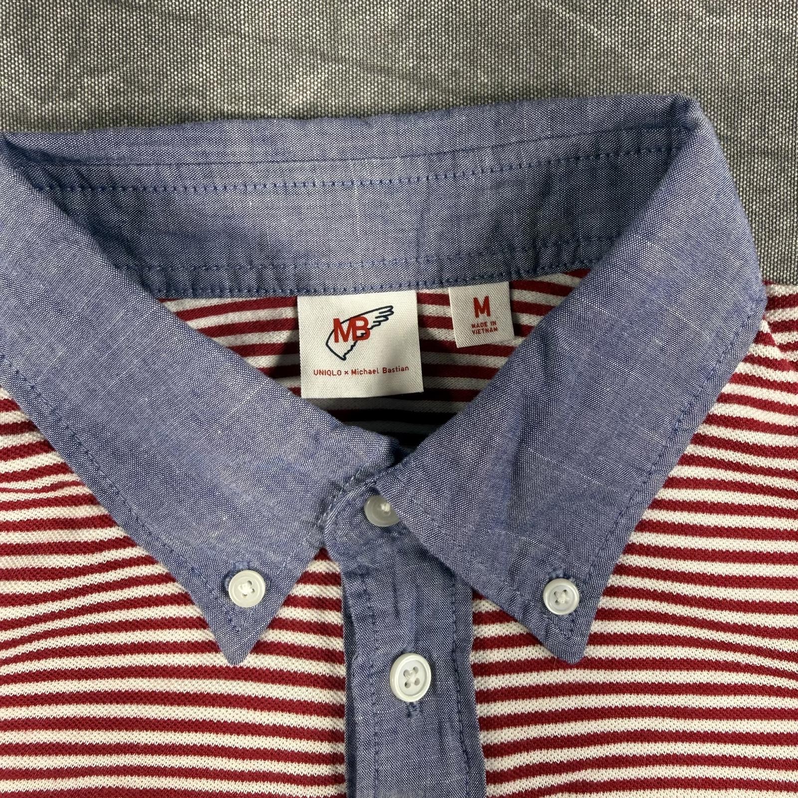 Uniqlo Shirt Men's M Red Blue Michael Bastian Stripe thumbnail 3