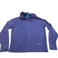 The North Face Womens Cowl Neck Pullover Hoodie Sweatshirt Size L Large Purple