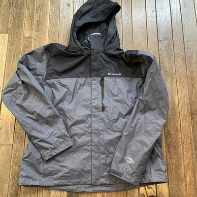 Columbia 1/4 Zip Jacket Coat Mens 2XL Gray/ Black Omni Tech Hooded Retail $90