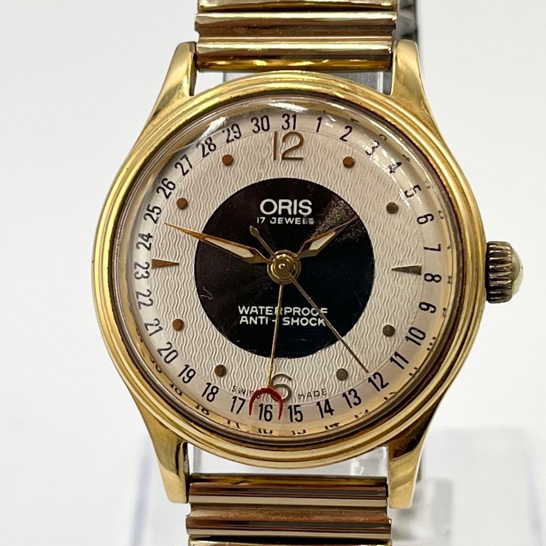 ORIS Pointer Date Hand Winding Watch 302 7285B Go… - image 3