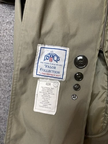 DSCP Valor Collection Lined Double Breasted Button Trench Coat Brown 40R image 5