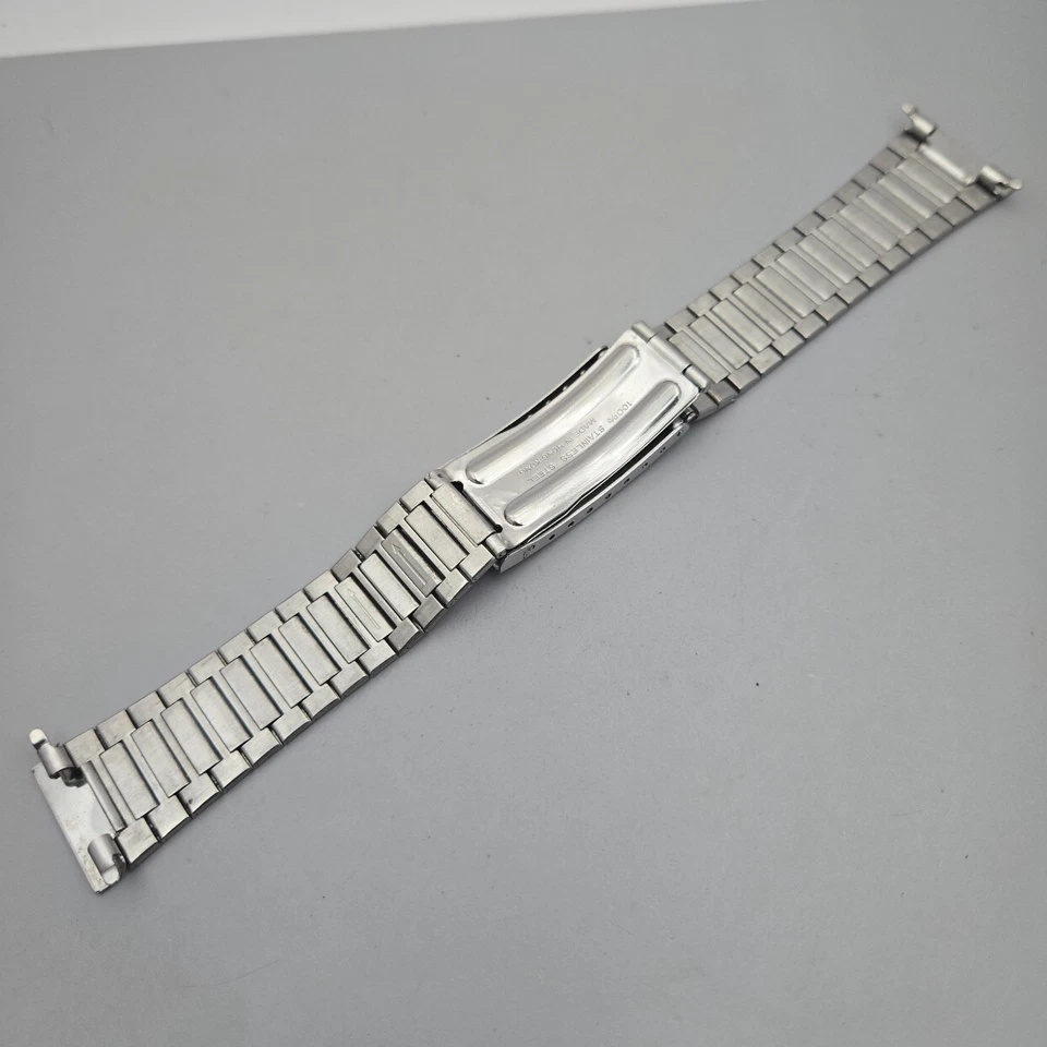 Correa/pulsera de reloj BULOVA VINTAGE acero inoxidable 19 mm años 70 Foto 4 de 4