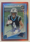 Tetairoa McMillan 2025 Panini Optic Rated Rookie Auto Red /99 Panthers RC KG
