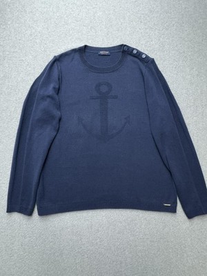 Saint James Sweater Womens Medium Anchor Nautical Pullover France Button Detail