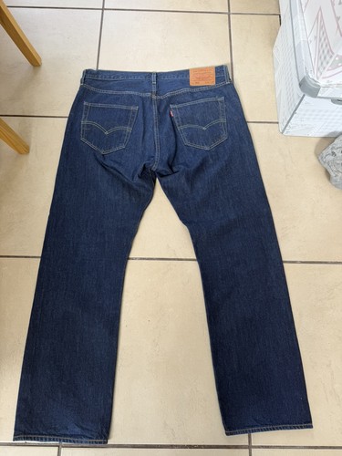 Levi's 501 Premium Big E Men's Regular Fit Straight Dark Wash Blue Jeans W30 L30