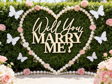 Wooden Wedding Proposal Sign, Will You Marry Me for Backdrop,Engagement Sign