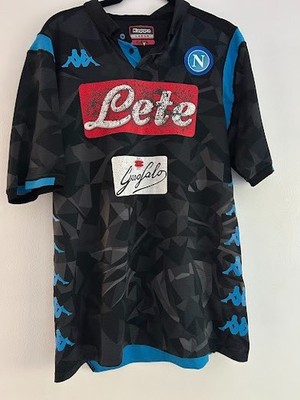NAPOLI 2018 2019 AWAY SHIRT FOOTBALL SOCCER JERSEY KAPPA MENS SIZE L- SEE PHOTOS