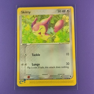 Pokémon Skitty 71/109 EX Ruby & Sapphire Reverse Holo Common Basic 50HP English