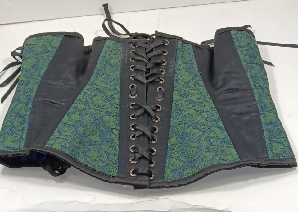 Swan Lace Reversible Underbust Corset Renaissance Fair Artisan Made Gently Worn - Image 4 of 4