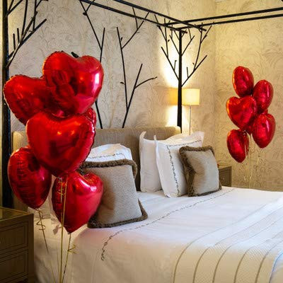 25pcs Heart Shape Foil Mylar Balloons Red 18" for Valentine's Day Birthday Pa... - Picture 4 of 5