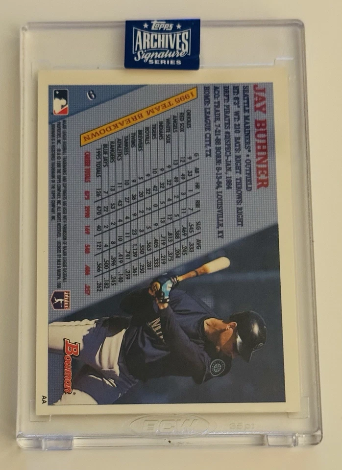 Jay Buhner 2020 Topps Archives Signature Series Auto SP/48 Seattle Mariners Foto 2 de 2