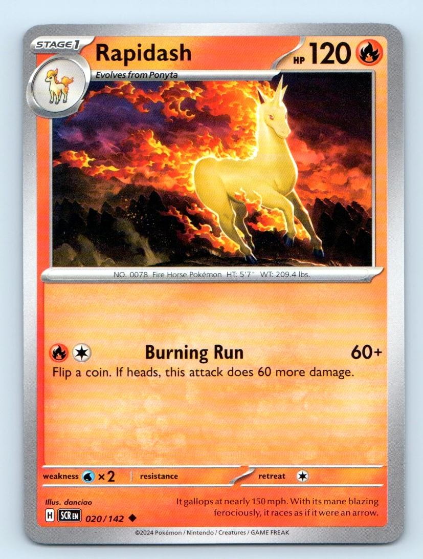 Rapidash 20/142 Uncommon Stellar Crown Pokemon Near Mint