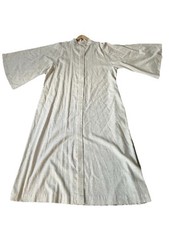 C M Almy & Son Front Plastic Zip Made in USA Church Religion Rayon/Linen Blend