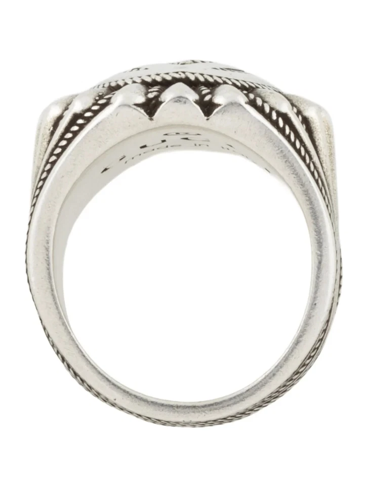 Anillo de cóctel Gucci entrelazado grabado en G talla 5,75 plata de ley 925 Italia Foto 4 de 4