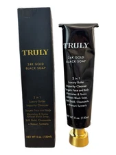 TRULY Beauty 24k Gold Black Soap 2 In 1 Luxury Butter Impurity Cleanser 5 oz NIB